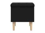 Black storage bench 42x42x46 engineered wood