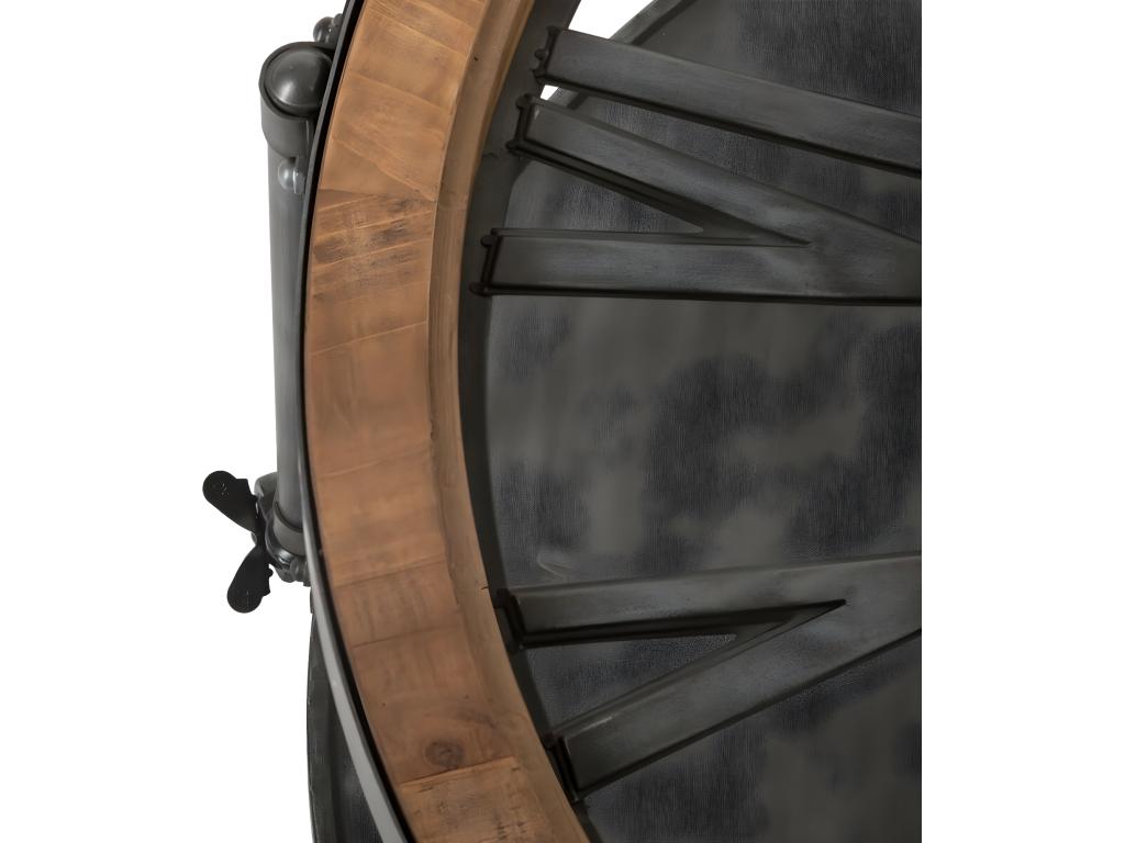 Metal clock coffee table - D- 89.5 x H- 47 cm