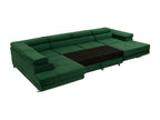 Homzora Eliferu 103 Grey Corner Sofa with Sleeping Function and Bedding Box, 346cm