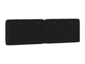 Black velvet headboard cushion, 160 cm