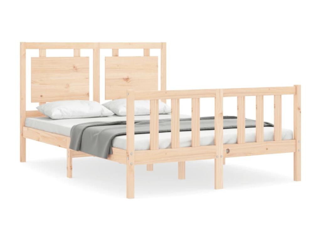 Bed frame with headboard 120x200 solid wood