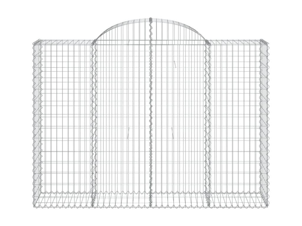 Arched gabion baskets, 12 pcs, 200x50x140-160 mm, galvanized iron
