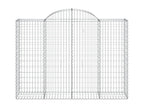 Arched gabion baskets, 12 pcs, 200x50x140-160 mm, galvanized iron