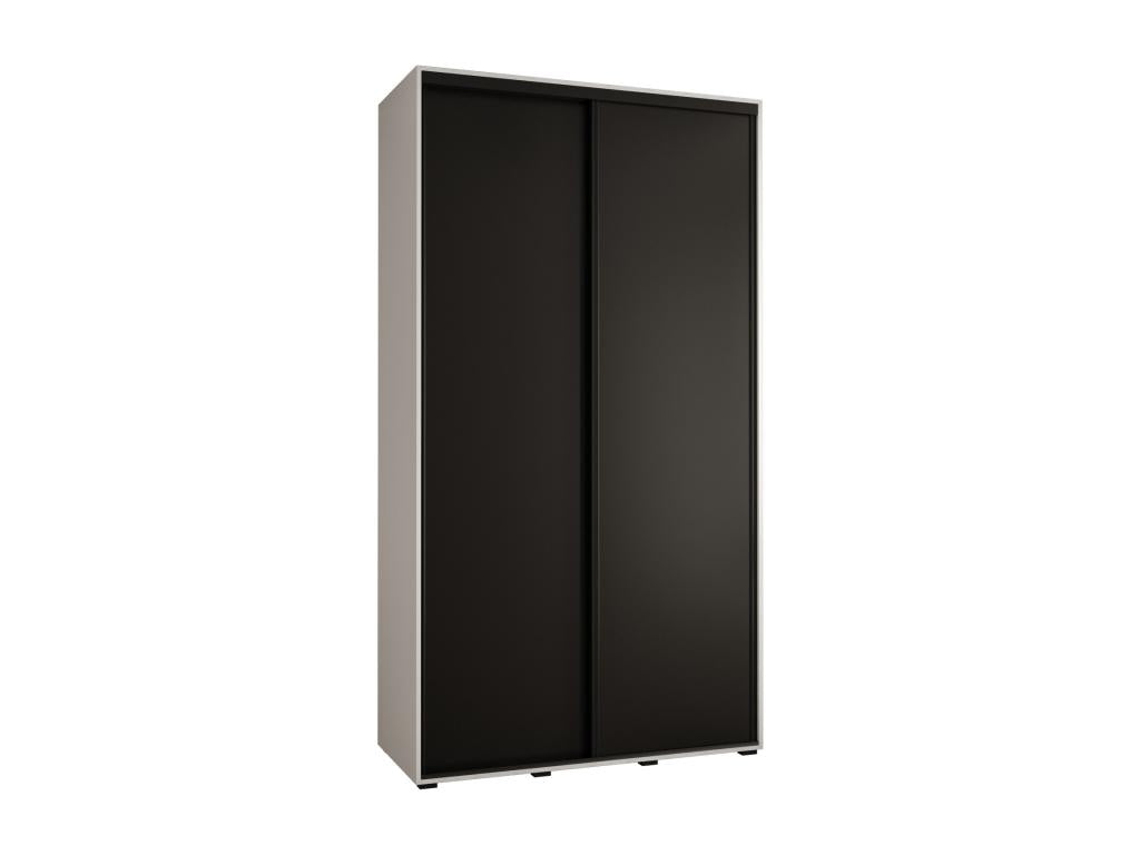 Homzora 1 Sliding Door Wardrobe 235.2/140/45 2 Doors White/Black/Black