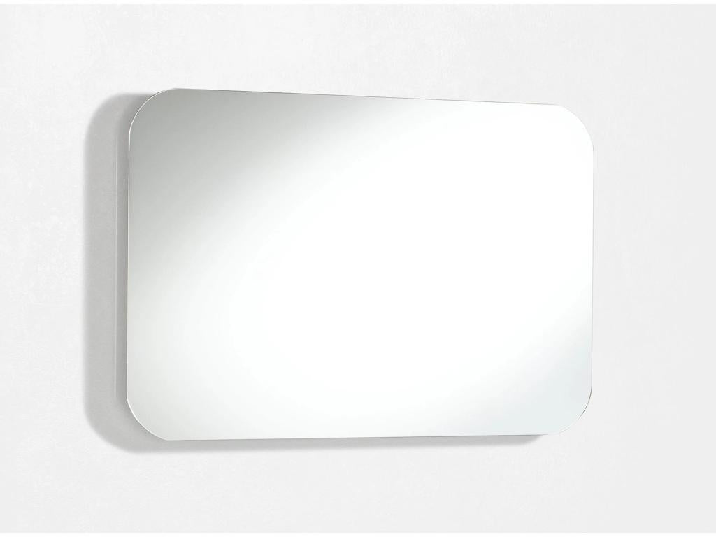 Homzora 80cm White and Beige Lacquered 3-Drawer Bathroom Vanity Unit and Lighted Mirror