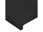 Headboard with wings, Black, 83x23x78/88 cm, Velvet