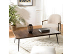 Homzora - Rectangular coffee table - 135x70cm recycled wood, metal legs