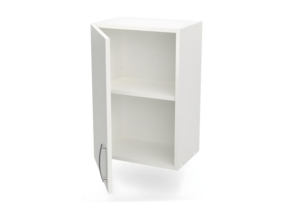 40cm Kitchen Wall Cabinet with 1 Hinged Door, Matte White - Homzora - W 40 x D 28 x H 60 cm