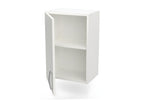 40cm Kitchen Wall Cabinet with 1 Hinged Door, Matte White - Homzora - W 40 x D 28 x H 60 cm