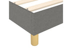 Homzora bed base with mattress, dark grey, 140x190 cm, fabric