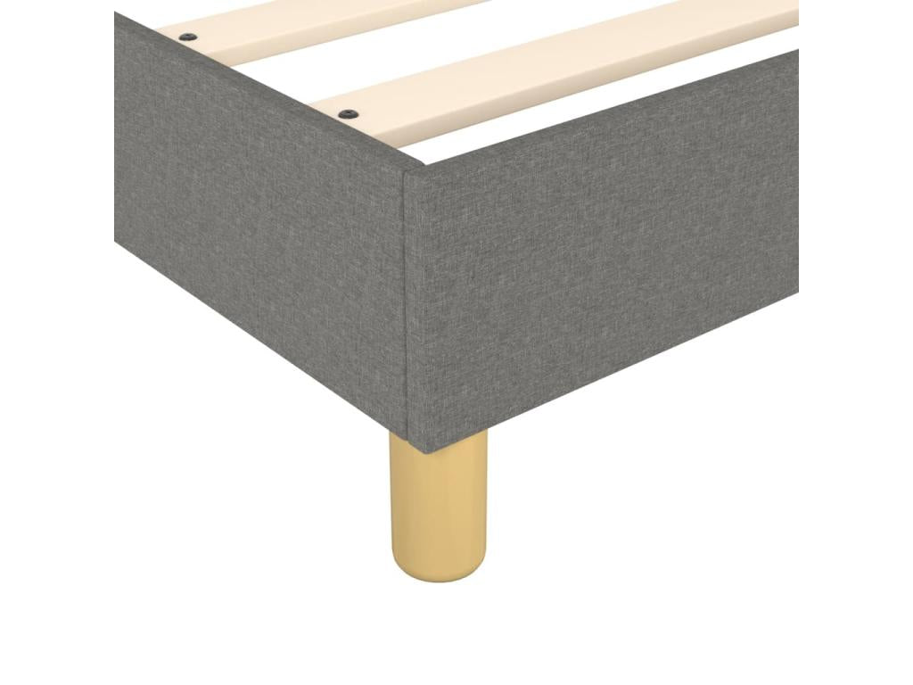 Homzora bed base with mattress, dark grey, 140x190 cm, fabric