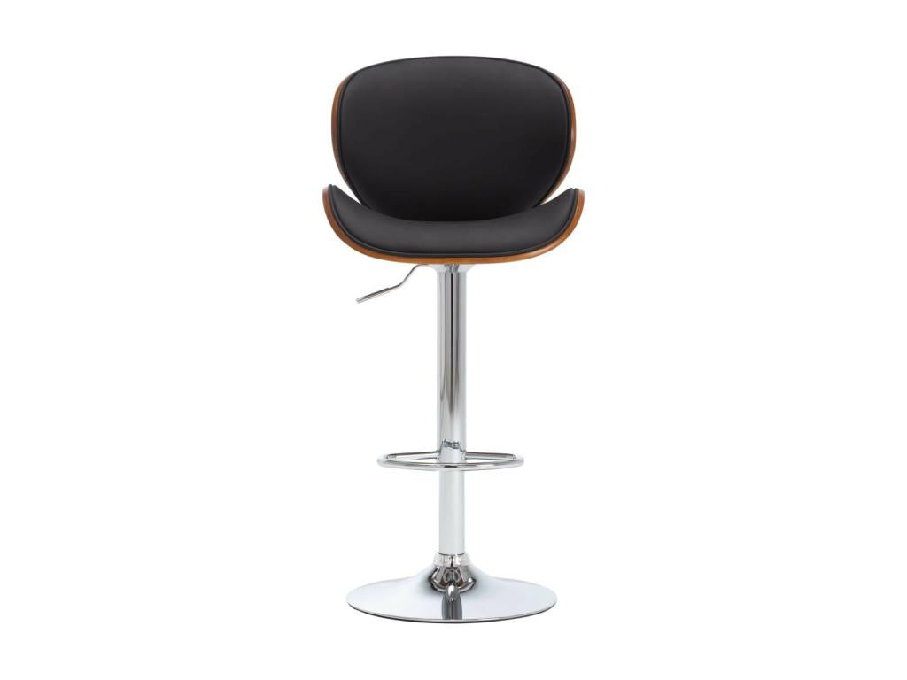 Black Faux Leather Bar Stool 3