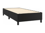 Upholstered bed base with mattress and LED lighting, black, 90x200 cm, faux leather