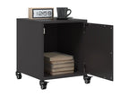 2-piece black bedside tables, 36x39x43.5 cm, steel