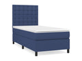 Upholstered bed base with mattress, blue, 80x200 cm, fabric, 2