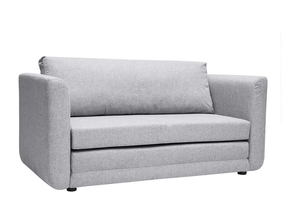 Homzora 2-seater convertible sofa in light grey fabric