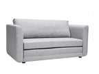 Homzora 2-seater convertible sofa in light grey fabric