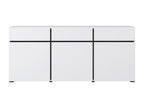Homzora White 3-Door 3-Drawer Buffet