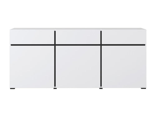 Homzora White 3-Door 3-Drawer Buffet