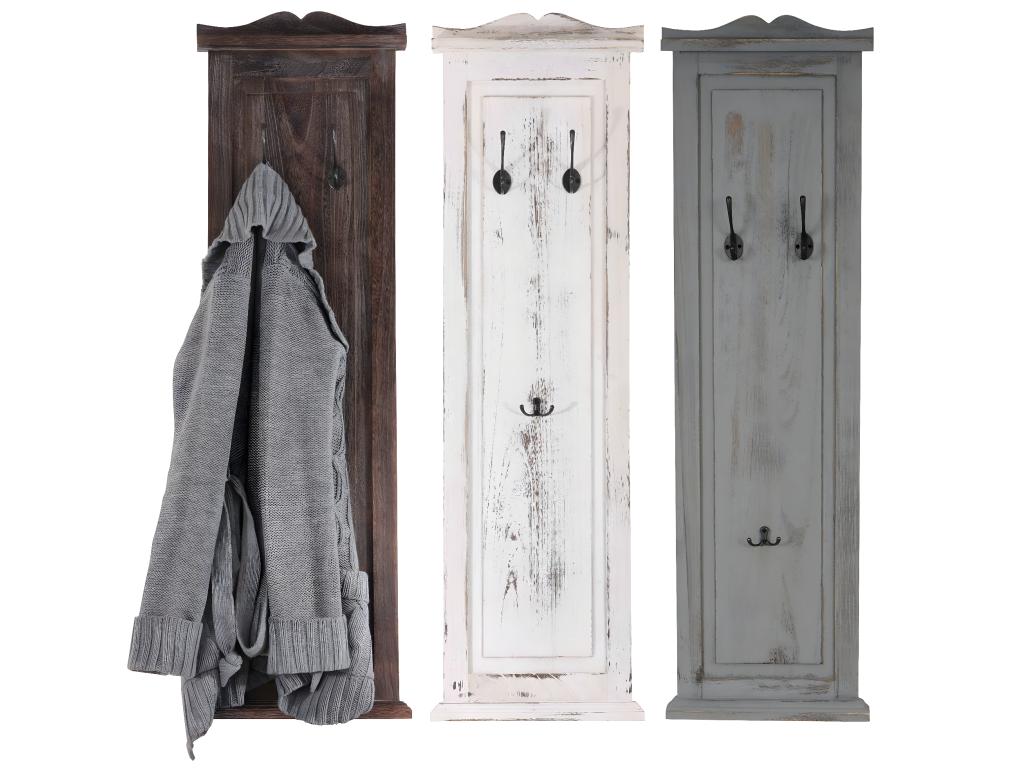 Homzora Vintage Grey Wall-Mounted Coat Rack, H33, Set of 2