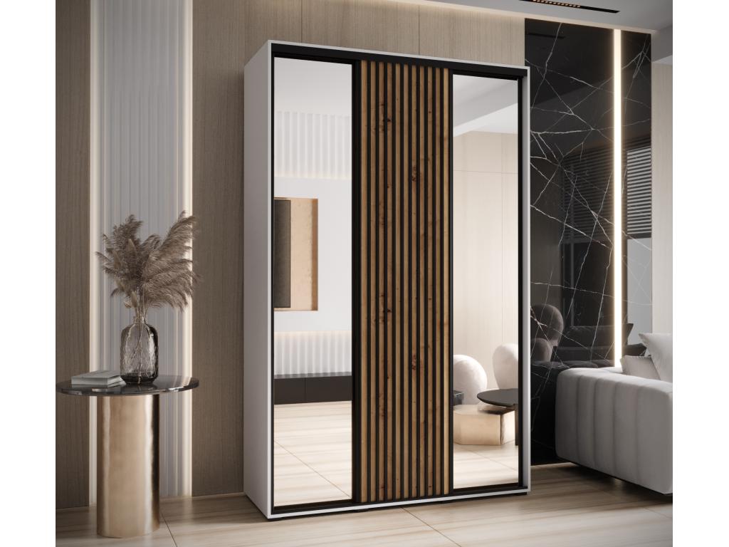 Homzora 2 Sliding Door Wardrobe 235.2/160/45 3 Doors White/Homzora