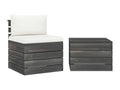 Brown wooden pallet garden furniture set 60x65x71.5 cm 02 0018542