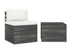 Brown wooden pallet garden furniture set 60x65x71.5 cm 02 0018542