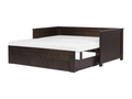 CAHORS Wooden Bed with Storage Drawers, 90x200 cm, Dark Brown