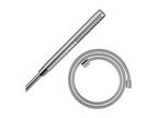 Homzora Pulsify S 100 EcoSmart chrome shower head, Homzora Designflex 200 cm chrome shower hose