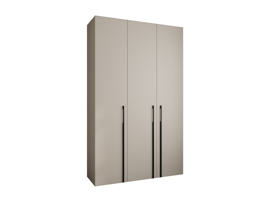Como 3 245.5/150/40 3-door hinged wardrobe, cashmere/black