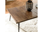 Homzora - Rectangular coffee table - 135x70cm recycled wood, metal legs