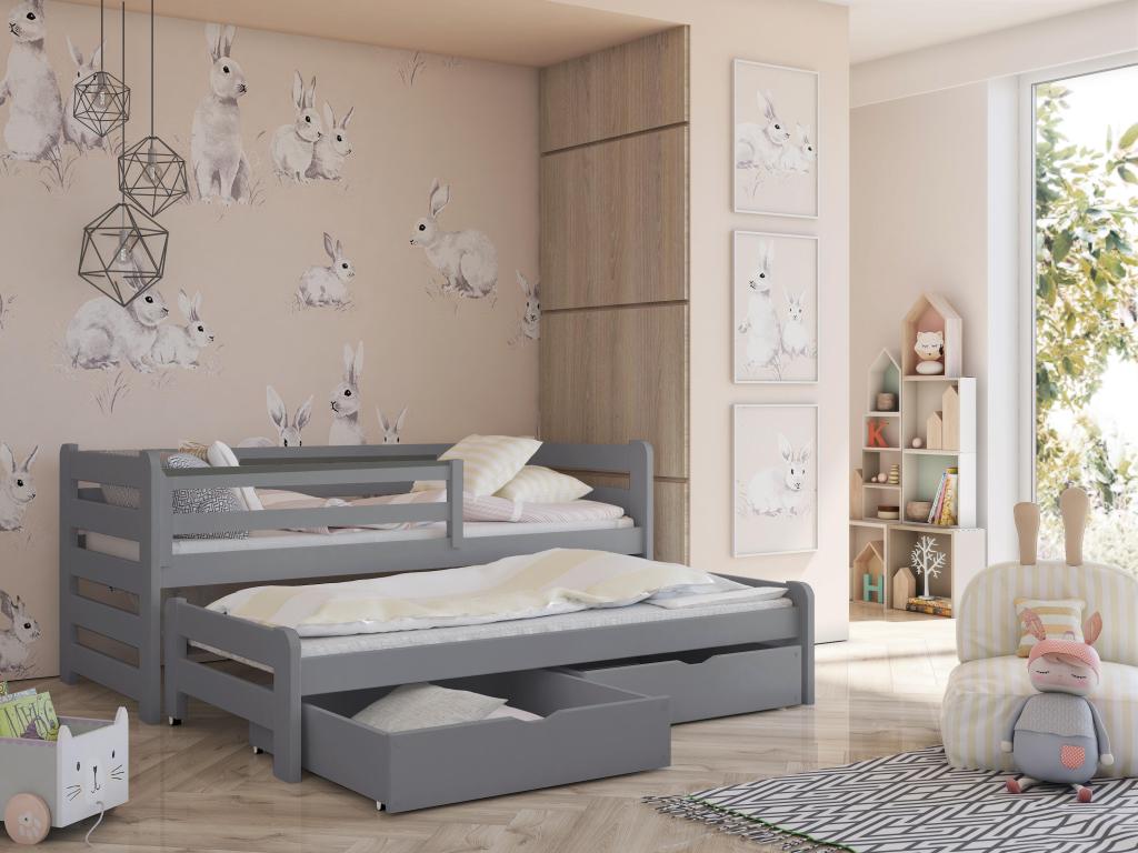 Homzora KSB004 children's bed 90x190 cm Gray