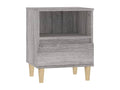 Homzora bedside table, grey, 40x35x50