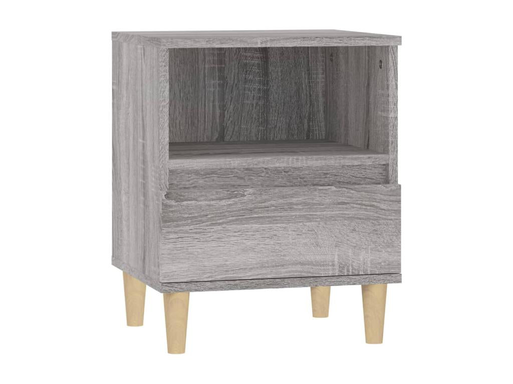 Homzora bedside table, grey, 40x35x50