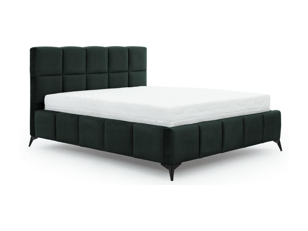Mister Luxury Velvet Upholstered Storage Bed - Imperial Green - 140x200
