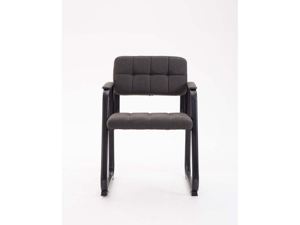 Gondola chair - Fabric / Matte black metal - Dark grey - Homzora B