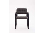 Gondola chair - Fabric / Matte black metal - Dark grey - Homzora B