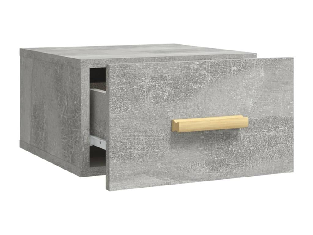 2-piece wall-mounted bedside tables, concrete grey, 35x35x20 cm