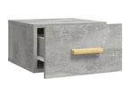 2-piece wall-mounted bedside tables, concrete grey, 35x35x20 cm