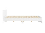 White bed frame without mattress, 150x200 cm