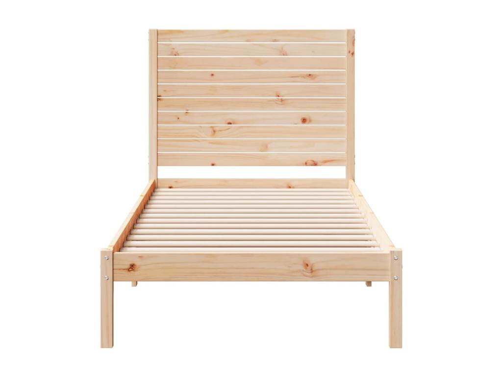 Extra long bed frame without mattress 90x210 cm solid wood