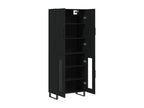 Highboard, Black, 69.5x34x180 cm, Engineered Wood