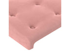 Pink LED Headboard 103x16x118/128 cm Velvet