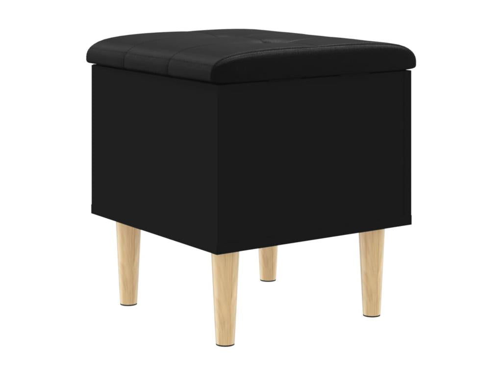 Black storage bench 42x42x46 engineered wood