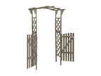 Homzora with gate 116x40x204 Grey Solid Fir Wood
