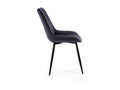 Set of 4 Homzora SJ.0488 Black Velvet Upholstered Dining Chairs