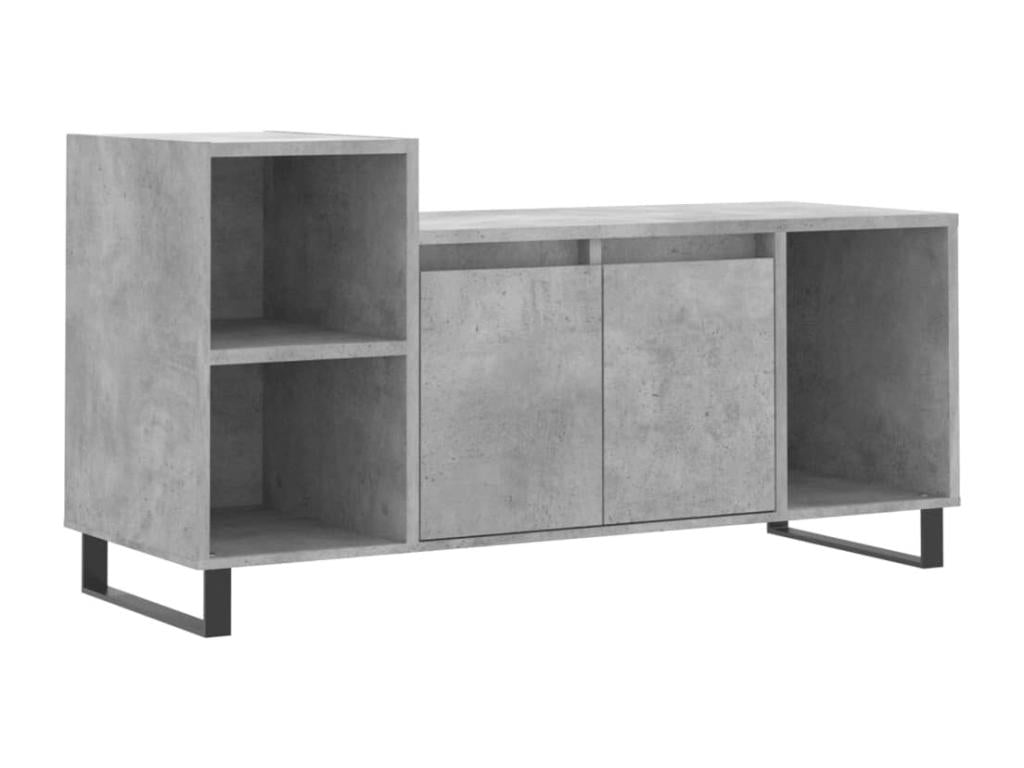 TV stand, concrete grey, 100x35x55 cm, engineered wood