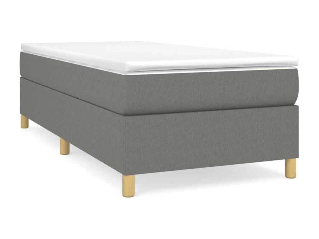 Homzora Dark Grey Bed Base 90x190 cm Fabric