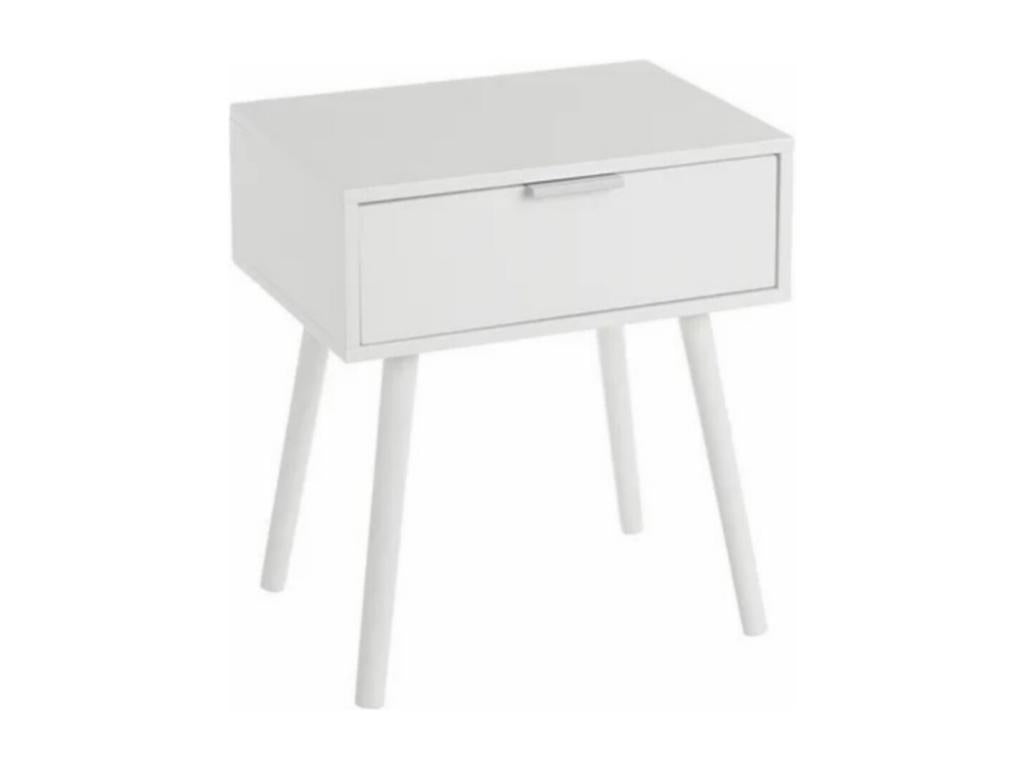 Bedside table/nightstand, white - Length 40 x Depth 30 x Height 45.50 cm