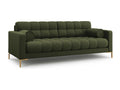 Homzora - Homzora 3-seater sofa in green structural fabric - 177x92x75cm